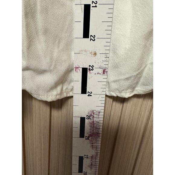 Reiss Harlowe Lace Inset Top Cream Size 10 - Picture 6 of 10